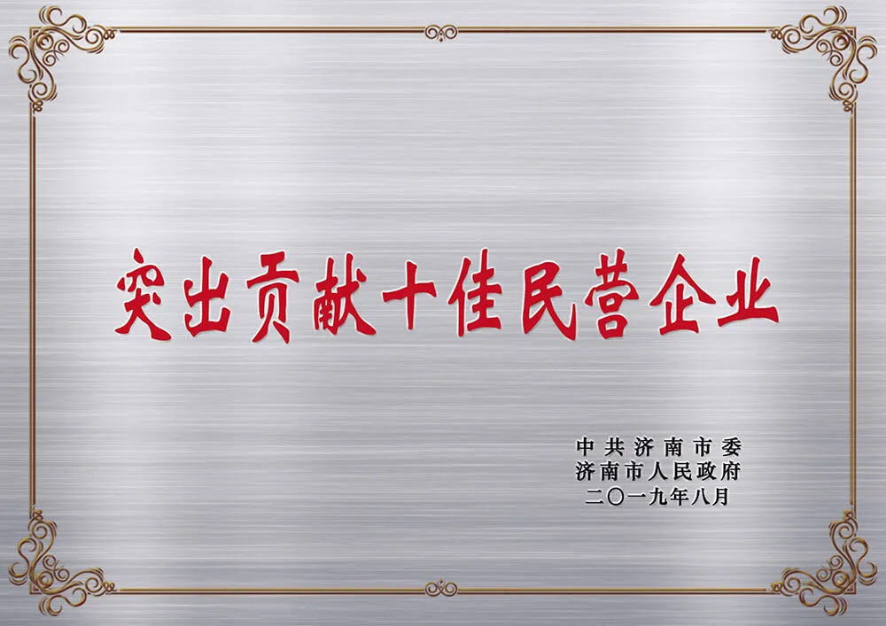 突出贡献十佳民营企业